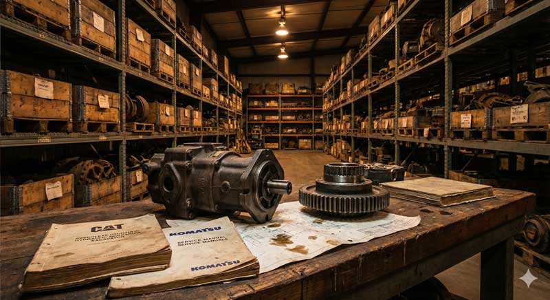 Sourcing Obsolete and Hard-to-Find Parts for Older Komatsu and Caterpillar Excavators